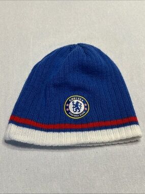 Blue Knit Beanie Hat